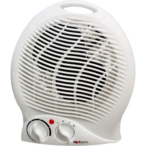 Chauffage soufflant blanc 2000 W, appareil de chauffage électrique compact pour intérieur, fixation murale ou pose au sol, lot de 1 pièce, modèle HOTSeries (1/5)