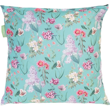 Gardenista Almohada Cuadrado Decorativo para Interior/Exterior Resistente al Agua, Suave y Cómoda Cojín Impreso para Silla de Ratán 45x45, Flor Prado Verde (1/5)