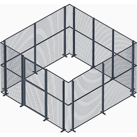 Magazzino protetto - 4 lati + 1 porta a battente - 9m². - BOXGRIL/4F