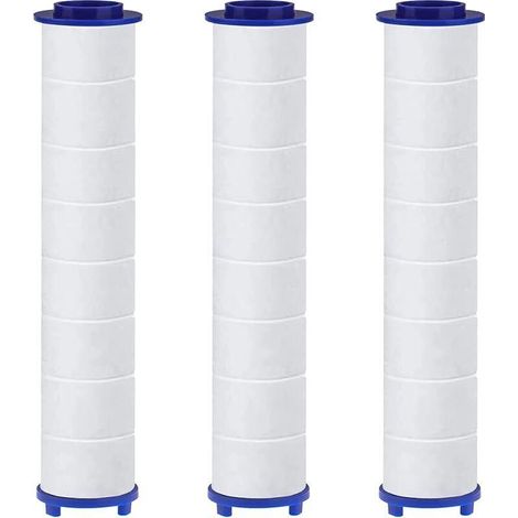 Lot de 3 Filtres en Coton PP avec Billes de Sulfite de Calcium pour HAPPUP Pommeau de Douche, Cartouche Sédiment Filtrée, Filtre Pomme Douche 10,5x2 cm (1/4)