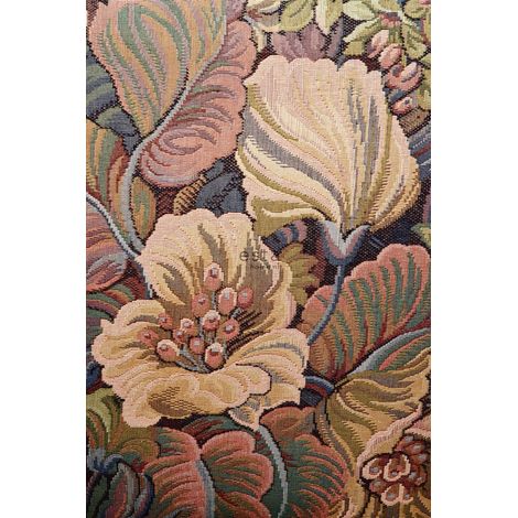 papier peint panoramique motif floral brodé rose terracotta  - ESTAhome (1/5)