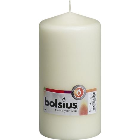 Bolsius Stumpenkerze elfenbein, Höhe 15 cm, Ø 7,8 cm Kerze Dekokerzen