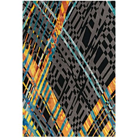 Tapis diamant multicolore 8050 ble - 170 x 240 cm
