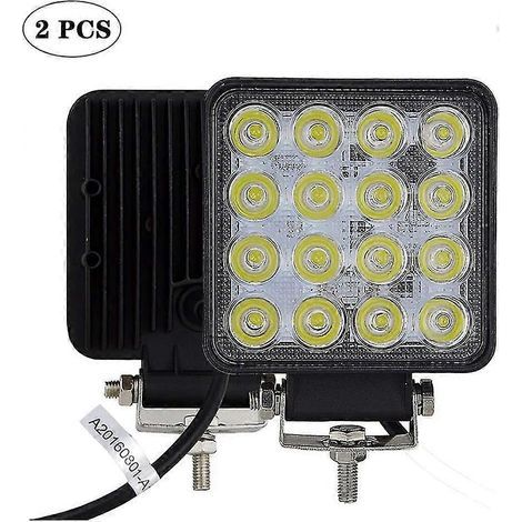 Barre lumineuse LED de travail 12 V 48 W 10 cm pour voiture, projecteur LED étanche IP67, feux de brouillard, feux de travail LED pour 4x4, moto, voiture, camion, tracteur, SUV (1/5)