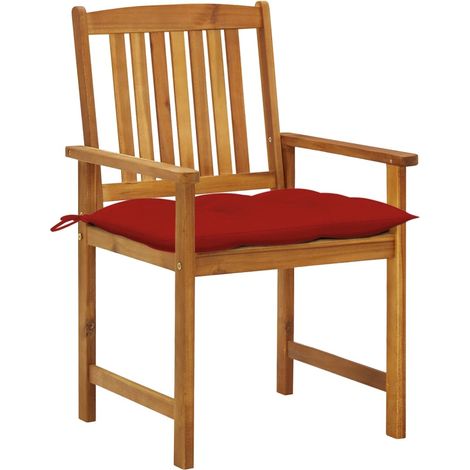 Chaises de jardin avec coussins lot de 8 Chaises d'extérieur Bois d'acacia solide (1/5)
