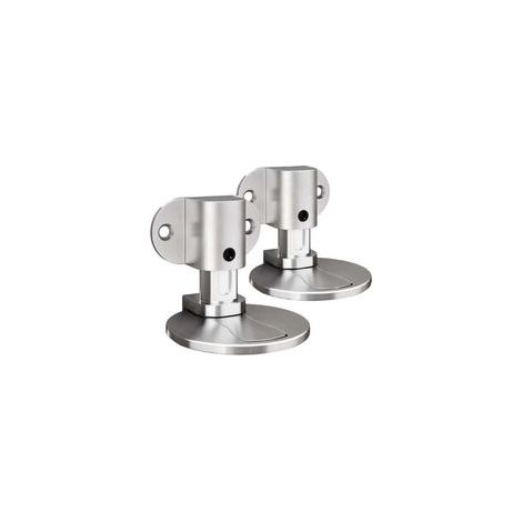 2 Pièces Butee de Porte Magnetique en Métal, Butée de Porte Magnétique Invisible Solide avec Adhésif et Vis, Butee de Porte, Arret de Porte, Stop Porte Bloc Porte pour Bureau Maison (Argent) (1/4)