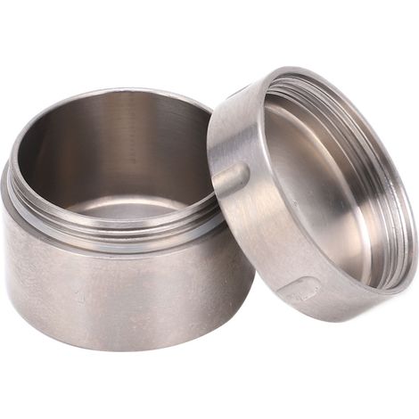 Boîte de rangement ronde, mini, portable, en titane, étanche et scellée, pour bougies, thé et médicaments. (1/5)