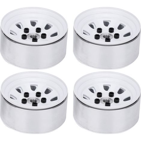 4 x 1,9-Zoll-Aluminiumfelgen für 1/10 RC Crawler Axial SCX10 TRX4 (weiß) (1/5)
