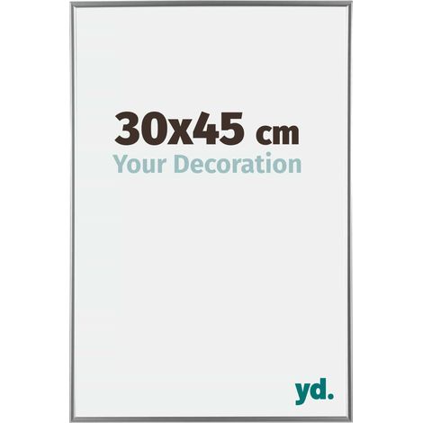 yd. - Cadre photo 30x45 - Argent Brillant - Plastique - Evry (1/5)