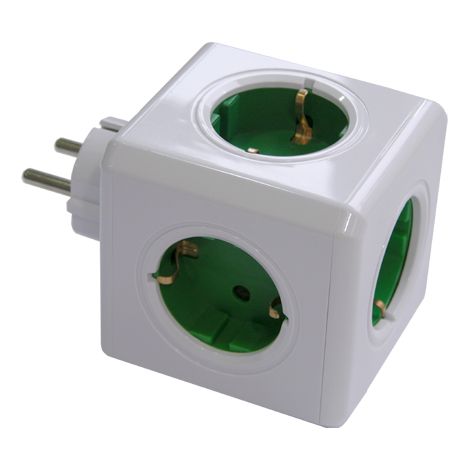 Adaptador CUBO 5 Tomas CON TOMA DE TIERRA