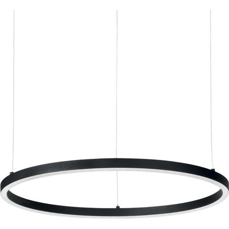 Ideal Lux ORACLE - Lámpara colgante de techo circular LED integrada 1 luz negra 3000K