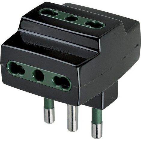 Adattatore multiplo Vimar S17+3P17/11 nero