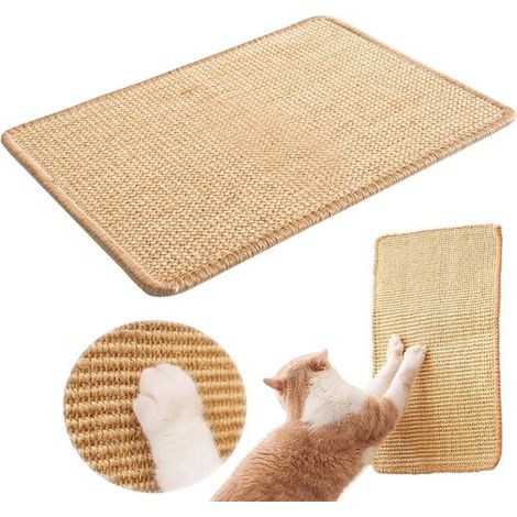 Alfombrilla rascadora de sisal para gatos, Fácil de aplicar, Para proteger sofás, alfombras y paredes, Para sofás, 50 x 25 cm, 1 unidad (1/5)