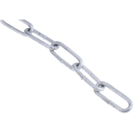 Chaîne de liaison, Acier Galvanisé, dia. 4mm, longueur 32mm, 85 kg de charge ( Prix pour Boîte de 10 Mètres ) (1/2)