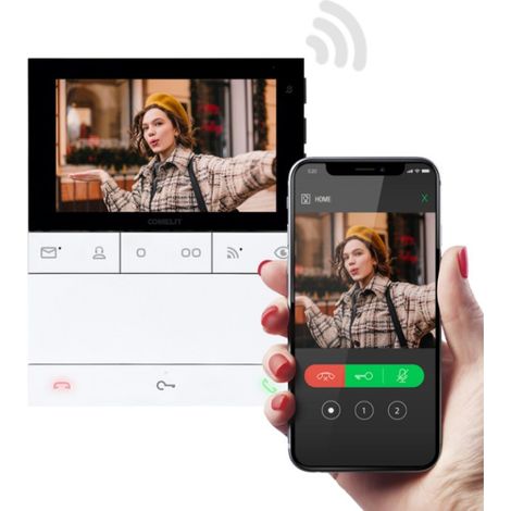 Videocitofono People Vivavoce Wi-Fi 5. S ( Comelit Cod. Pl6741 )