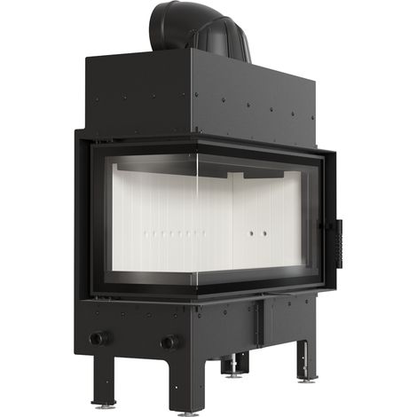 Kamineinsatz KRATKI FLOKI L Ecke links 12 kW Montagesatz mit Türfeder (1/5)