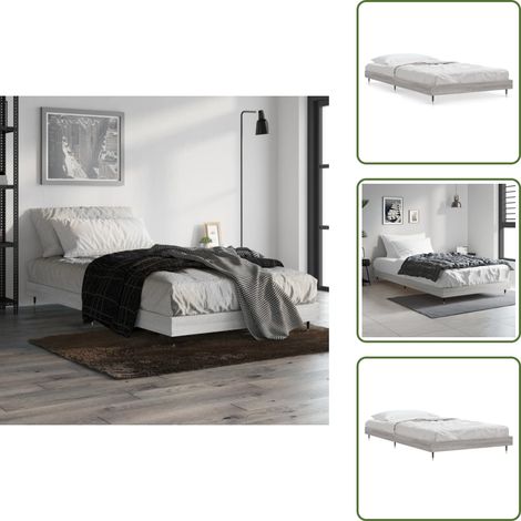 Bettgestell Grau Sonoma 100x200 cm Holzwerkstoff - Holzbettfassungen - Bettrahmen Grau - Doppelbett Gestell - Boxspring Rahmen - Bettgestell Holzwerkstoff (1/5)