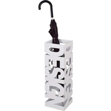 Porte-parapluies Paige - 16x16x48 cm - Blanc/design (1/2)