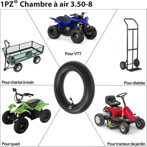 chambres à air 3.50-8 8 pouces avec valve coudée pour brouette, chariots WB, chariot de jardin, wagons, chariots à filet et chariots de sel (1/3)