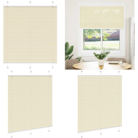 vidaXL Plissee Creme 115x100 cm Stoffbreite 114,4 cm Polyester (1/5)