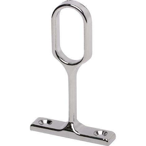 Soporte ovalado para barra de ropa, soporte para barra de ropa con brida, adecuado para armarios, juego de 2 unidades. (1/5)
