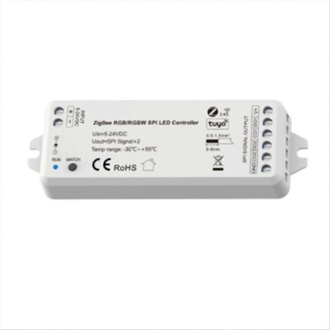 Ruban LED WS2811 5V-24V, contrôleur SPI WiFi Tuya Zigbee, pilotage via application mobile, compatible bande lumineuse (1/5)