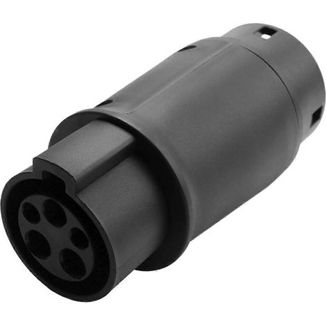 Adaptateur EVSE J1772, prise de type 1 vers type 2, connecteur de chargeur pour véhicule électrique, adaptateur IEC62196-2, compatible automobile. (1/5)