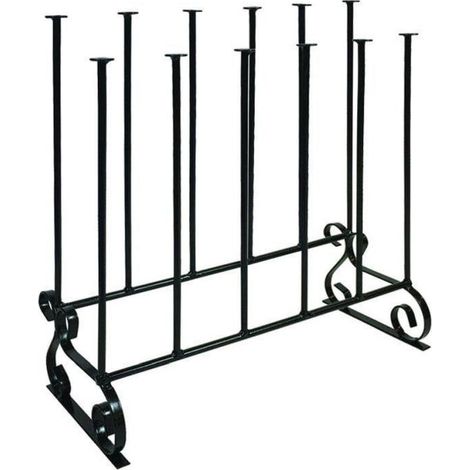 Wellington Boot Stand For Six Pairs Black Steel Garden Pride (1/5)