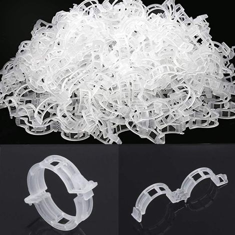 Lot de 100 tuteurs en plastique pour plantes grimpantes, tuteurs de jardin pour tomates, vignes et treillis. (1/5)