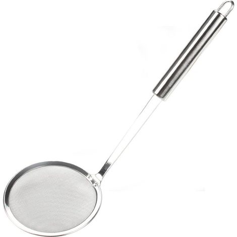 [MAI USATO]Scolapasta in acciaio inox con manico, filtro per alimenti da cucina 23 cm (1/5)