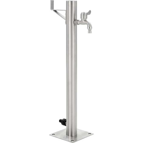 Colonne à eau de jardin ronde Acier inoxydable 65 cm (1/5)