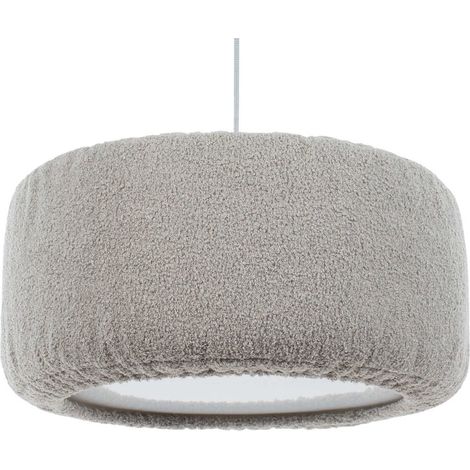 Suspension nuage grise en tissu peluche lavable chambre enfant - Ø 30 cm - H20 cm (1/5)