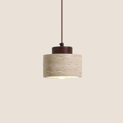 Luminaires suspendus modernes Lampe à suspension en pierre Wabi Sabi Lumière réglable Lampe à suspension linéaire en pierre naturelle Lustre en marbre moderne Lampe suspendue rustique de ferme (1/5)