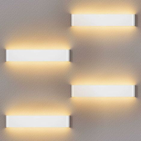 ZOLGINAH 3 Pack Applique Murale LED 12W Lumineuse 31cm Appliques Murales Intérieure Applique Murale Moderne Lampe Murale Interieur Hall d'entrée Escaliers Hôtels Lumières, Lumière Blanche Chaude (1/5)