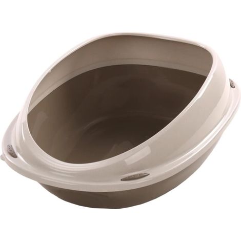 Bac à litière Jota L taupe 56.5 x 39.5 x 19 cm pour chat - Flamingo (1/4)