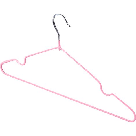 Cintre adulte, cintre en métal antidérapant sans couture, recouvert de plastique, 1 pièce (1/5)