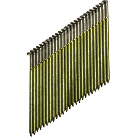 Dewalt – Pointes en bande métal crantées électro-zinguées 50mm – Angle 34° – Pour cloueur – Résistance à la corrosion – Lot de 100 - DNW28R50G12E