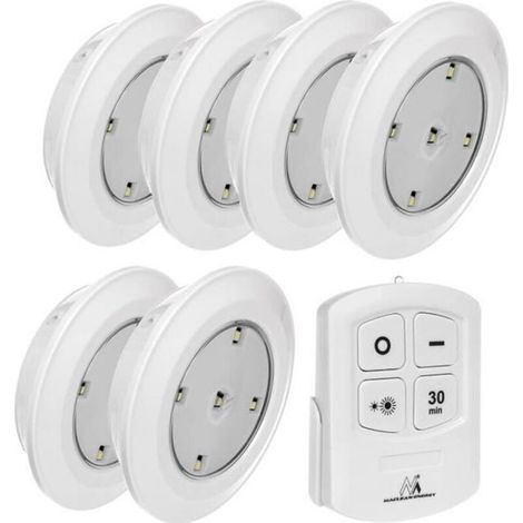 (blanc)LED lampe sans fil Télécommande plafond éclairage mural Maclean MCE165 (1/4)