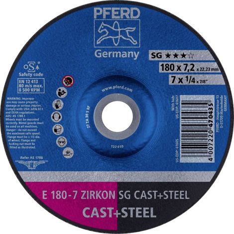Disque abrasif ZA30S SG 178x7,2mm gekr. Pferd (1/4)