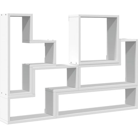 Maison Exclusive - Wandregal Weiß 96x12x64 cm Holzwerkstoff (1/5)