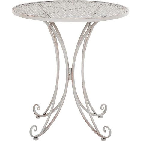 Tavolo da Giardino Bistrot in ferro Grigio Stile Shabby Chic Cilento (1/5)