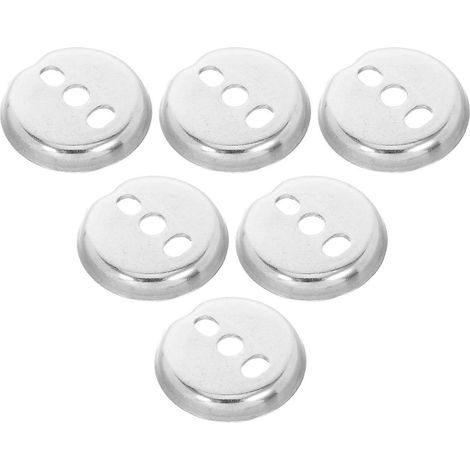 Ensemble de 6 plaques de fixation argentées pour porte-serviettes en acier (1/5)