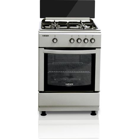 Haeger GC-SS6.011B cucina a libera installazione Piano cottura a gas Piano cottura a gas de gas Grigio, Acciaio inox