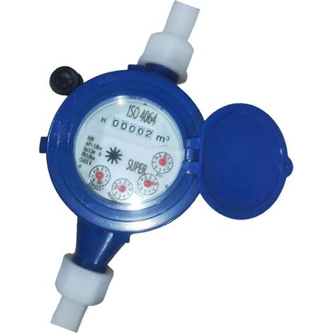 Dispositif de mesure d'eau à aile tournante de haute précision avec jonctions plaquées bronze pour une étanchéité optimale, multicolore, 15 unités en plastique (1/5)