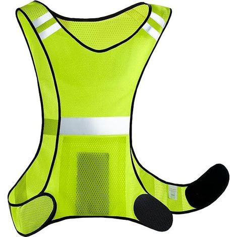 Gilet Réfléchissant Haute Visibilité Femme et Homme Respirant Leger Veste Fluo de Securite pour Running, Vélo (1/5)