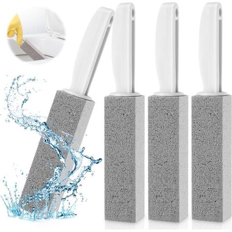 Bimsstein-WC-Reiniger 4-teilig mit Griff 23 8 cm Entfernt Urin und Kalkablagerungen WC-Bürste für hartnäckige Flecken Polierstein für WC und 23,8 cm (1/5)