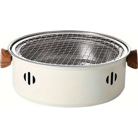 Barbecue en acier inoxydable, mini barbecue de table portable avec grille, réchaud à charbon amovible pour usage domestique (1/5)