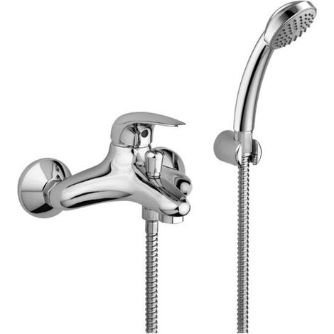 Paffoni Duemila Serie DU026CR Außenbatterie für Badewanne mit Handbrause  Verchromt - Messing