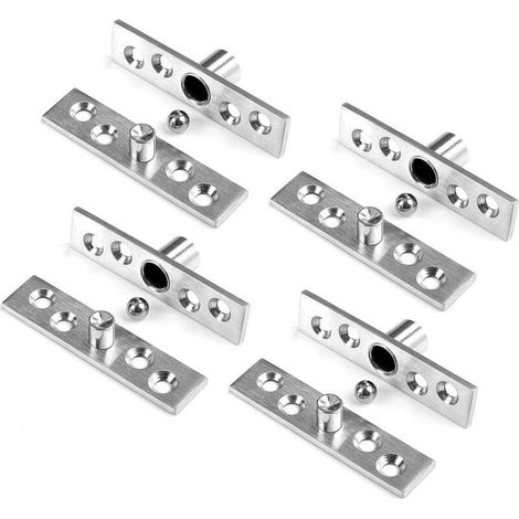Charnière pivotante de Porte pivotante à 360 degrés en Acier Inoxydable 4 pièces 95mm (1/4)