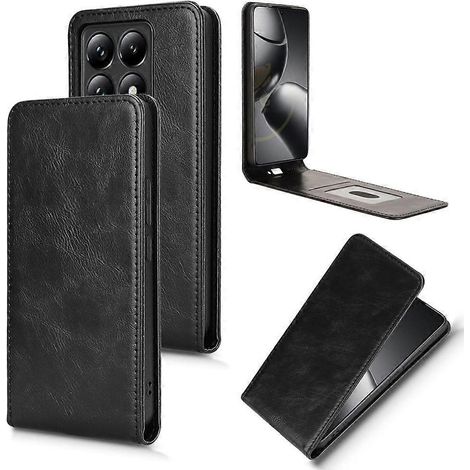 Étui en cuir magnétique pliable verticalement pour téléphone portable (1/4)
